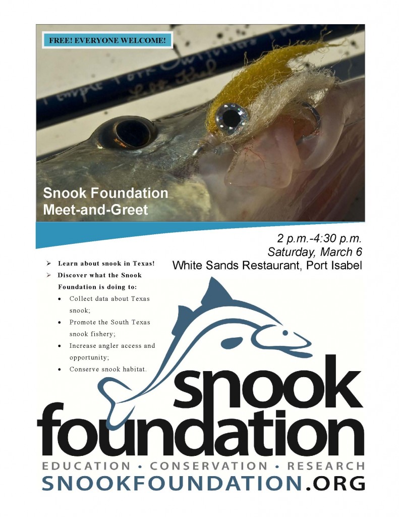 Snook Foundation Meet-and-Greet ~ March 6th
