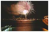 attractions_frwks South Padre Island's fireworks over the Laguna Madre Bay.