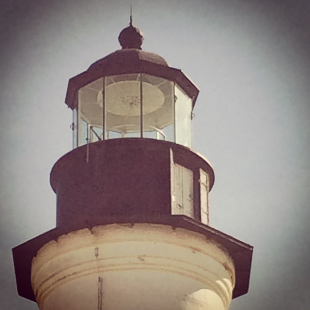 Top of the Lighthouse! The railings have been removed as the renovation progresses!