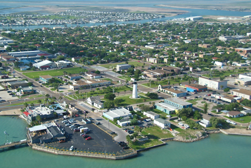 The coastline of Port Isabel includes the Laguna Madre Bay and the Gulf Intracoastal Waterway.