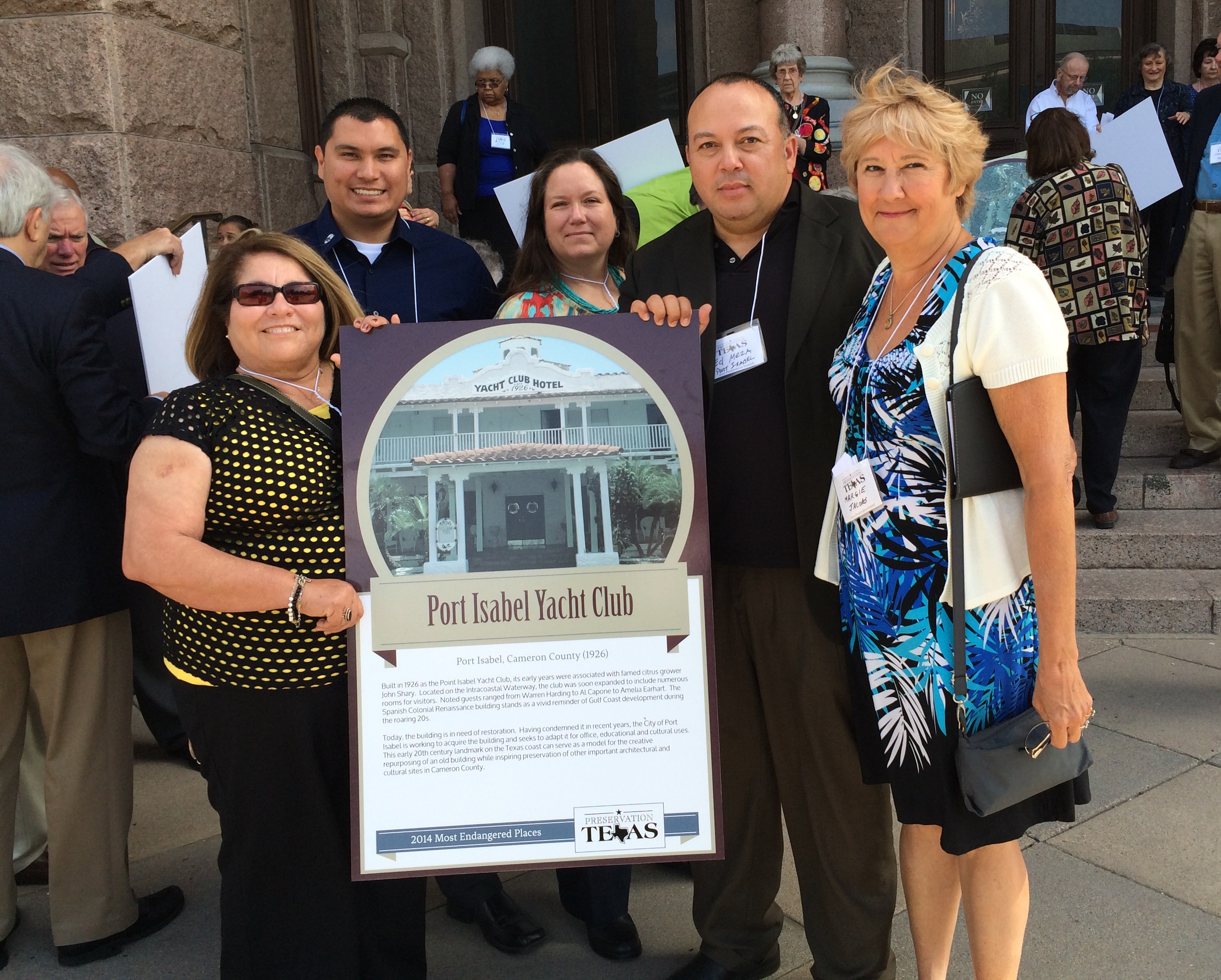 Port Isabel Delegation To Austin Accept Preservation Texas Award Port Isabel Delegation To Austin Accept Preservation Texas Award For The Yacht Club Hotel
