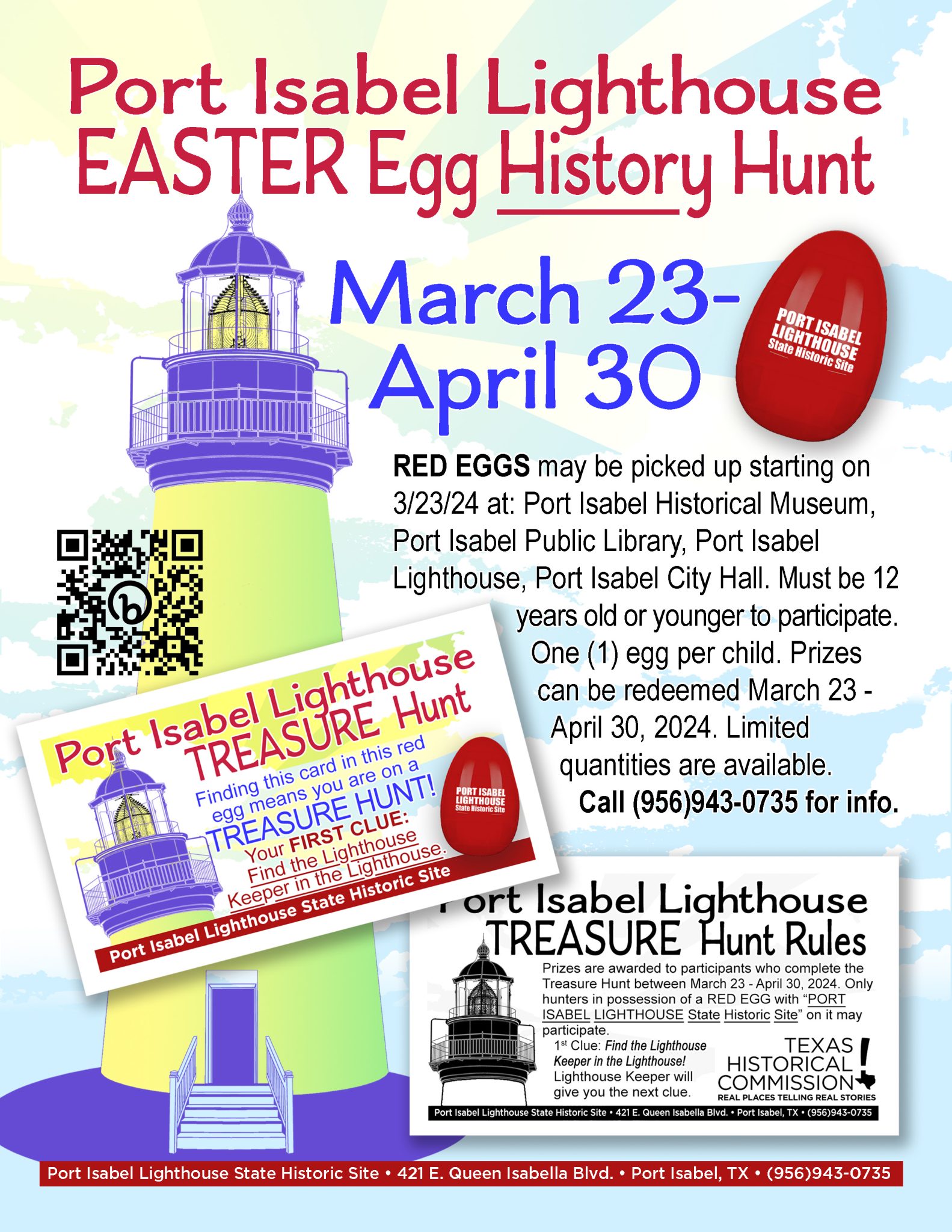 Lighthouse Easter Egg History Hunt 3/30 Port Isabel, Texas